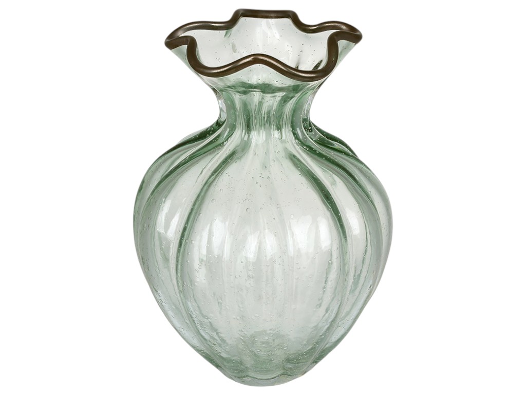 Ваза стеклянная,18,5×25×36см, цвет зеленый прозрачный
