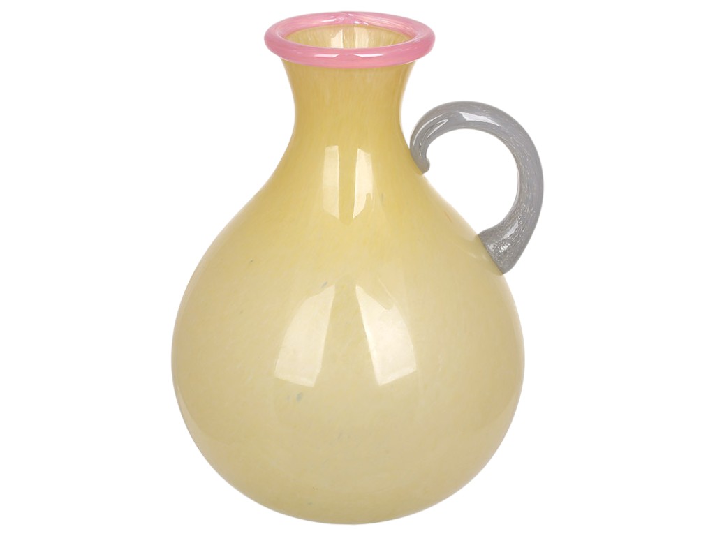 Ваза у формі графіна, скло 16×16×20,5см, колір жовтий