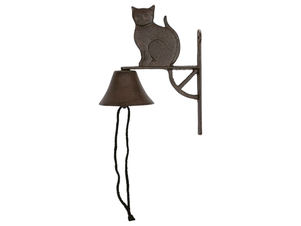 Колокольчик Котик, чугун, 19×10×25см, цвет коричневый