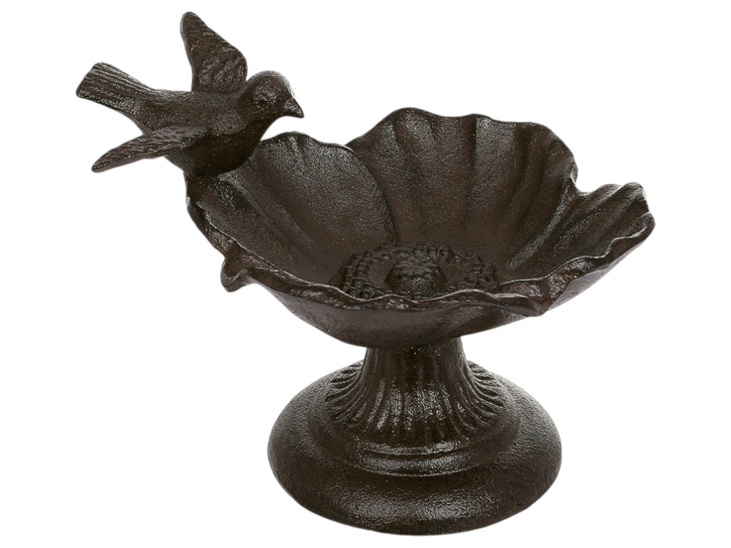 Кормушка для птиц, чугун, 14×17,5×12,5см, цвет коричневый