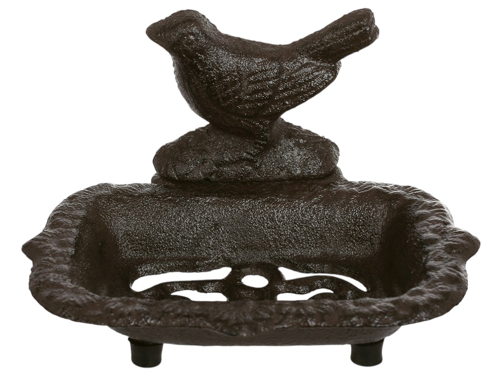Мыльница Птичка, чугун, 15×12×9,5см, цвет коричневый