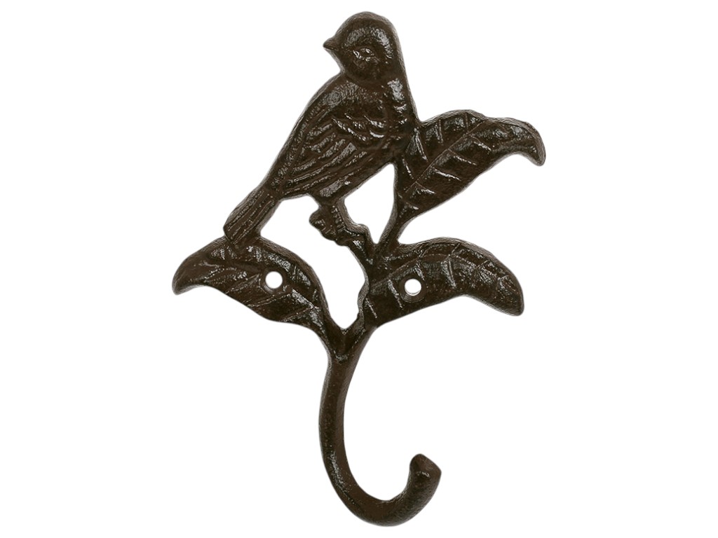 Крючок Птица, чугун, 12×3,5×17см, цвет коричневый