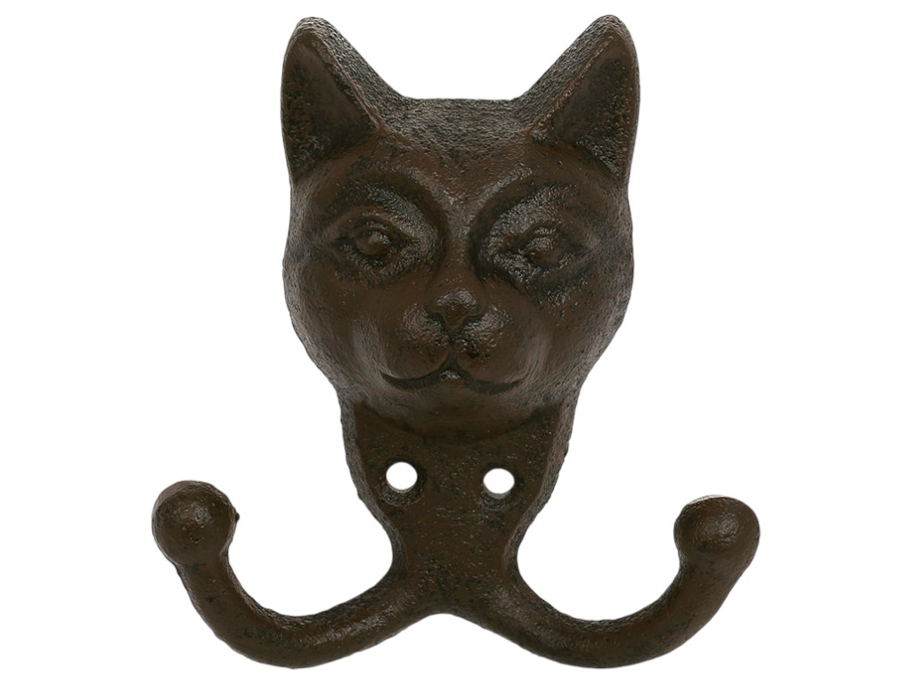 Крючок Котик, чугун, 10×4×11см, цвет коричневый