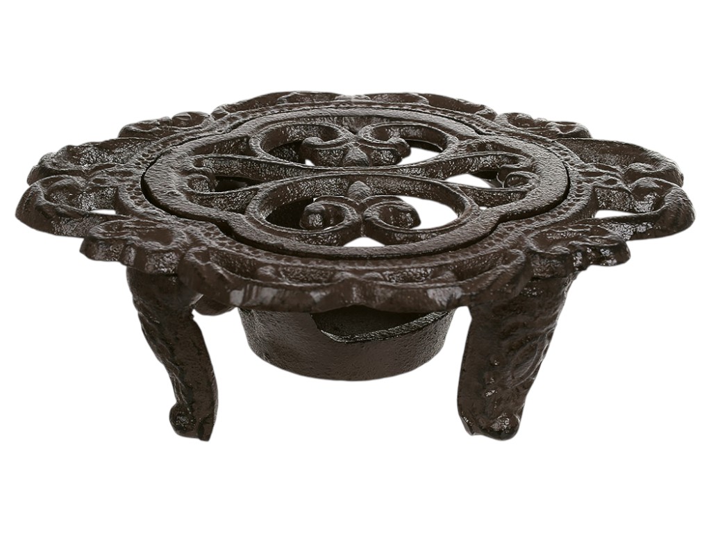 Подставка под горячее, чугун, 15×12,5×5см, цвет коричневый