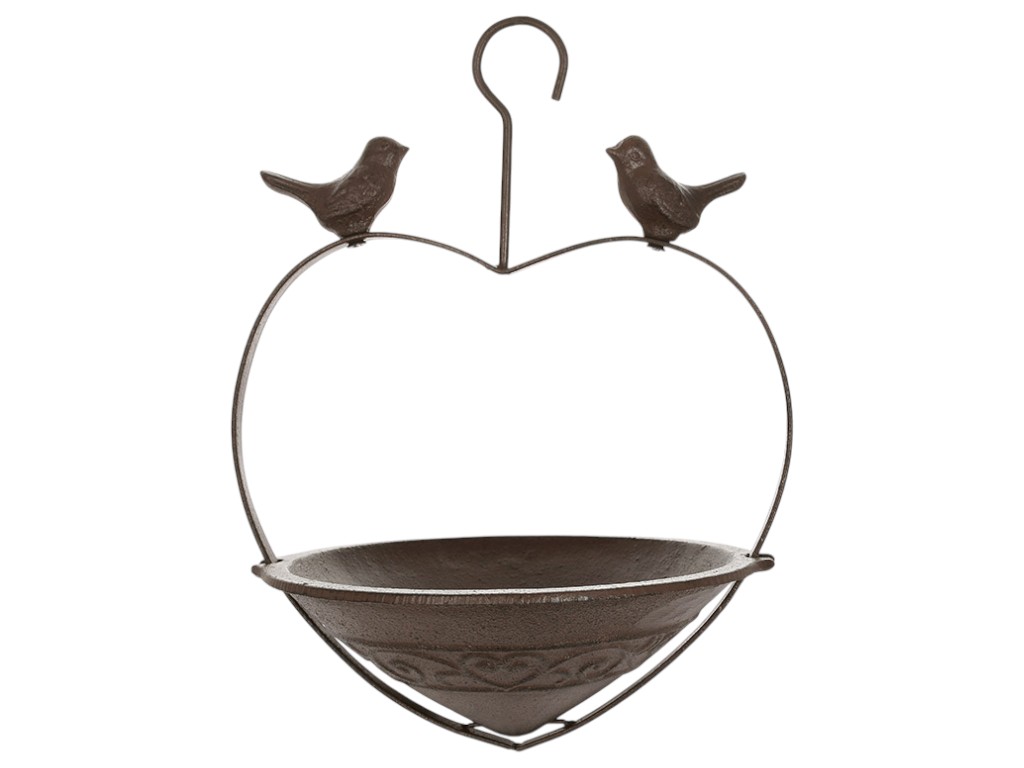 Кормушка для птиц, чугун, 19×22×29см, цвет коричневый