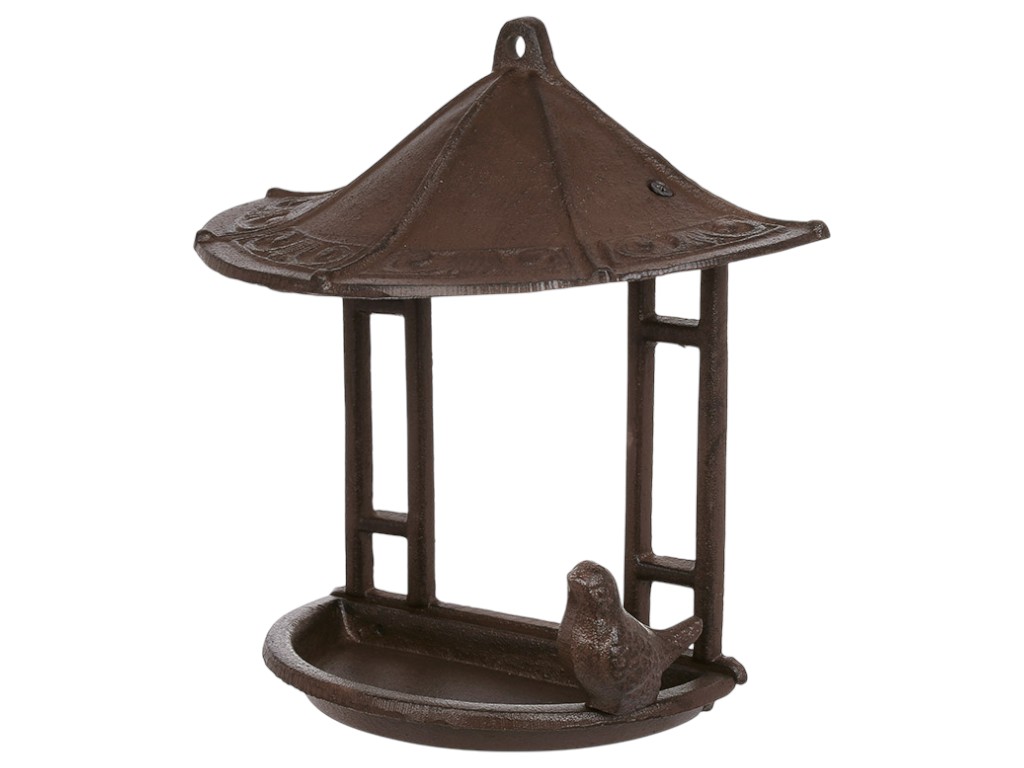 Кормушка для птиц, чугун, 23,5×11×24см, цвет коричневый