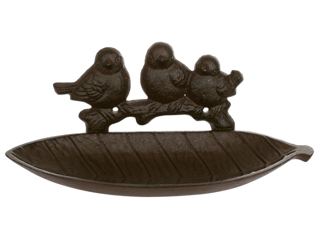 Кормушка для птиц, чугун, 27×11×10,5см, цвет коричневый