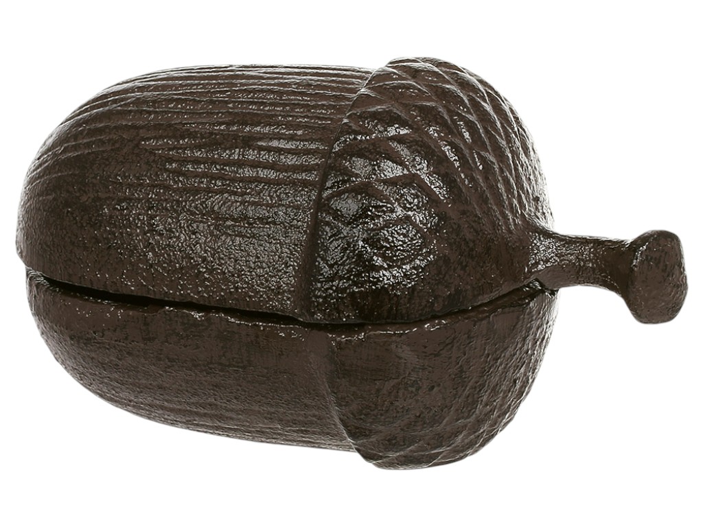 Шкатулка Жолудь, чугун, 13×7×7,5см, цвет коричневый