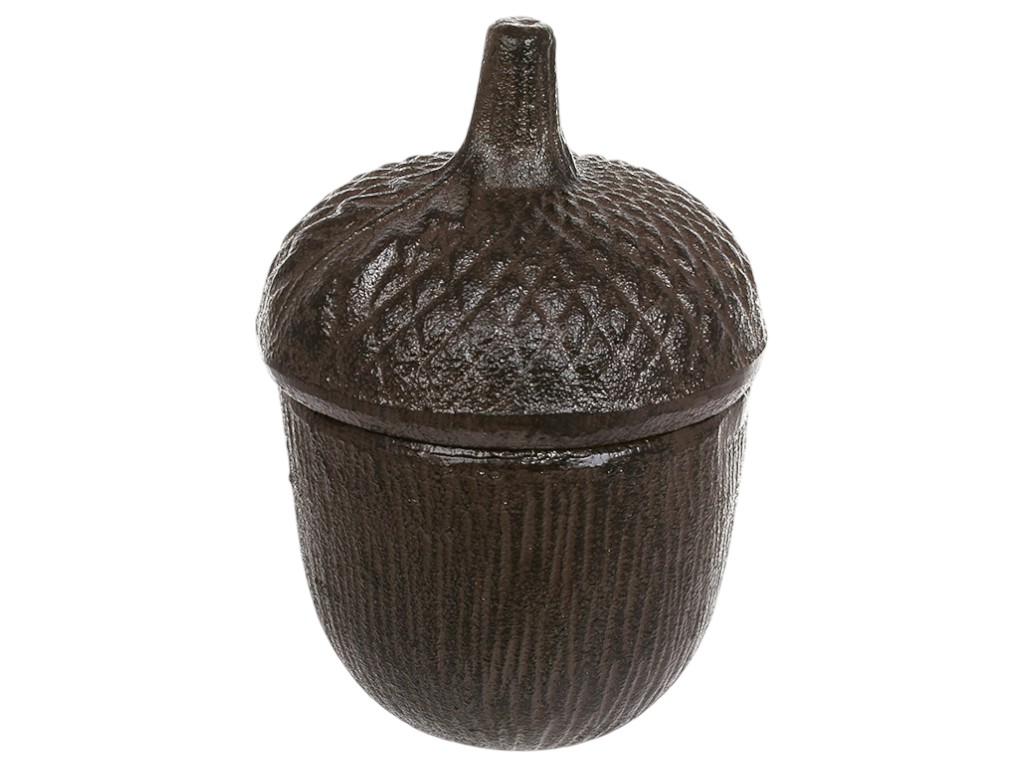 Шкатулка Жолудь, чугун, 9×9×14см, цвет коричневый
