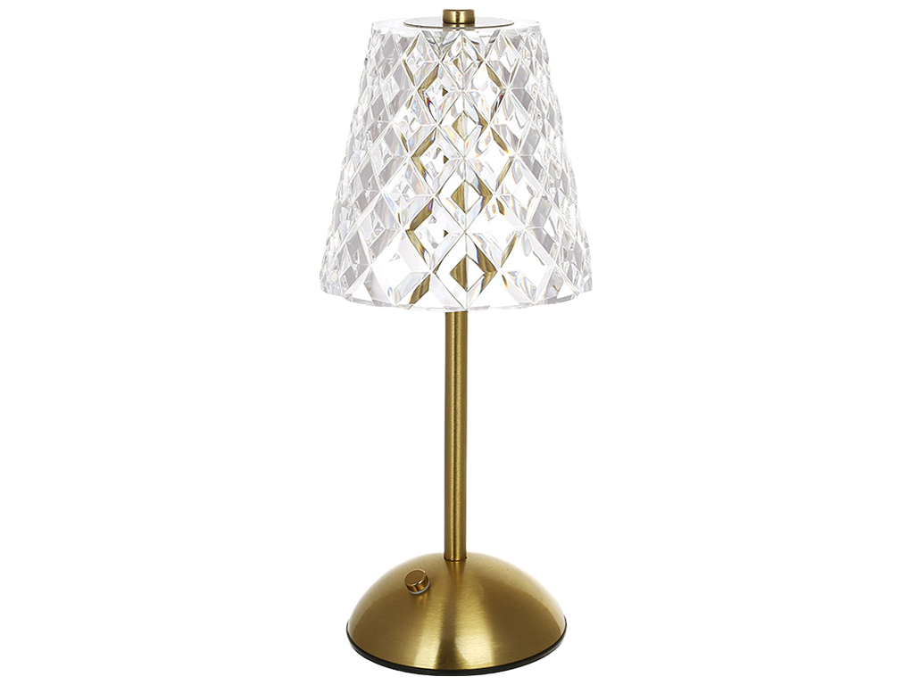 Светильник декоративный LED Crystal Glow золотой 13×13×29.5 см
