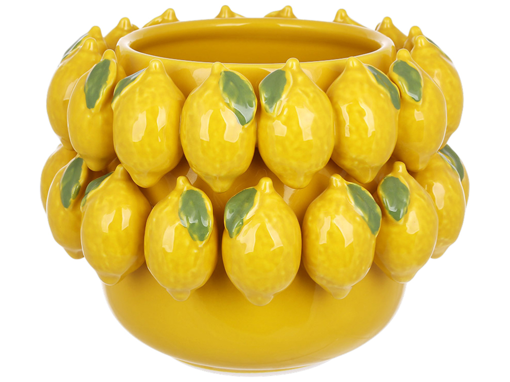 Ваза для цветов керамическая Lemon, 21,5×21,5×16,5см