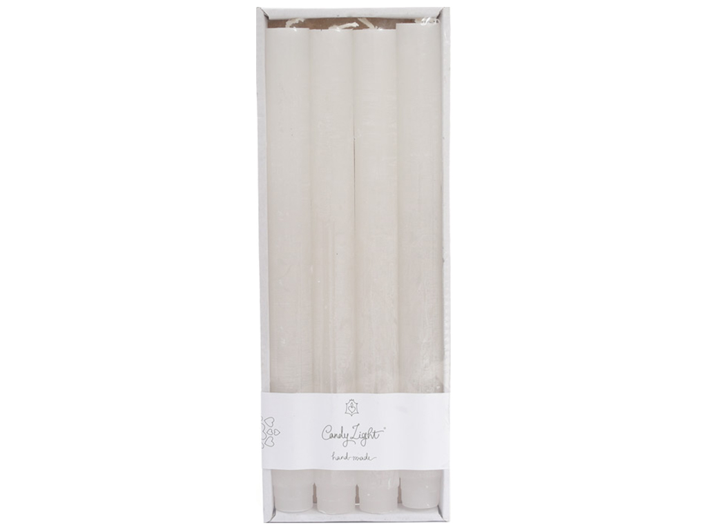 Набор (4шт) столовых свечей 25см, цвет - белый C022_250_1-1.1