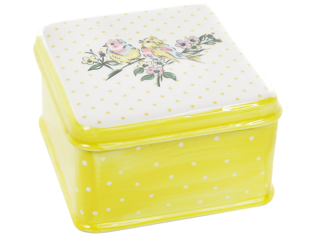 Банка для печенья керамическая Птички, 325мл