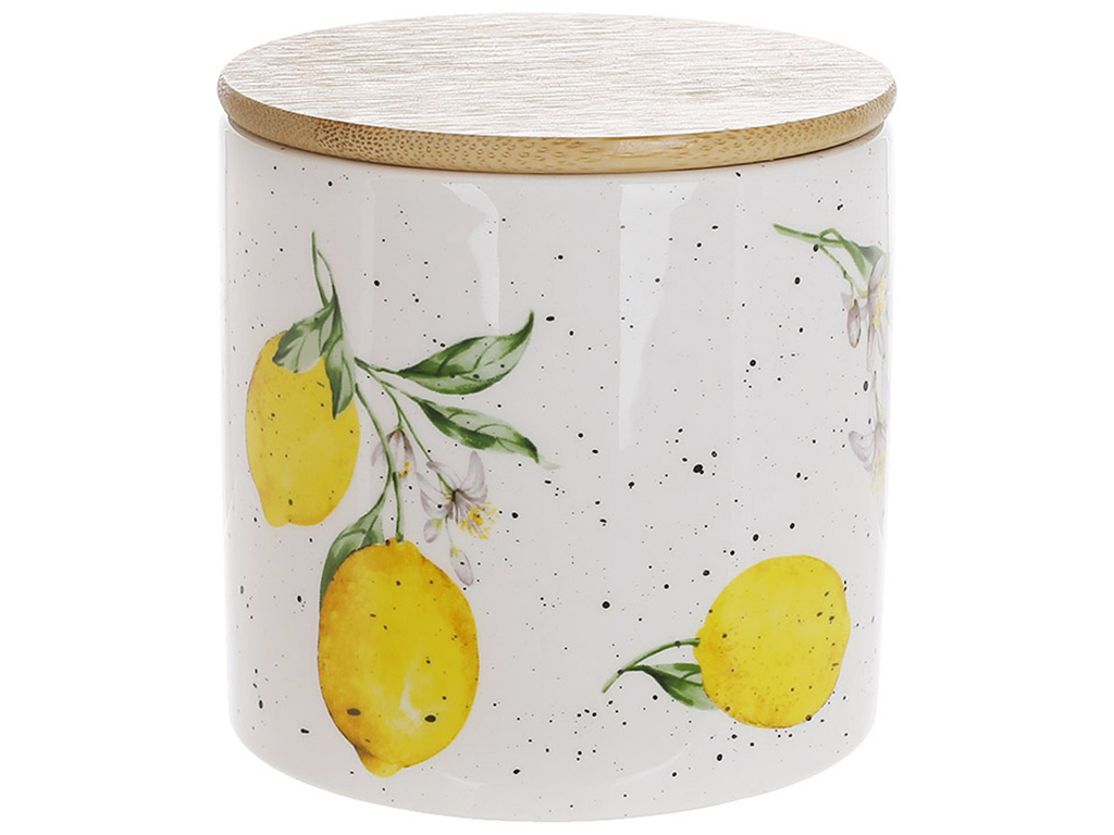 Банка Сочные лимоны с бамбуковой крышкой, 450мл