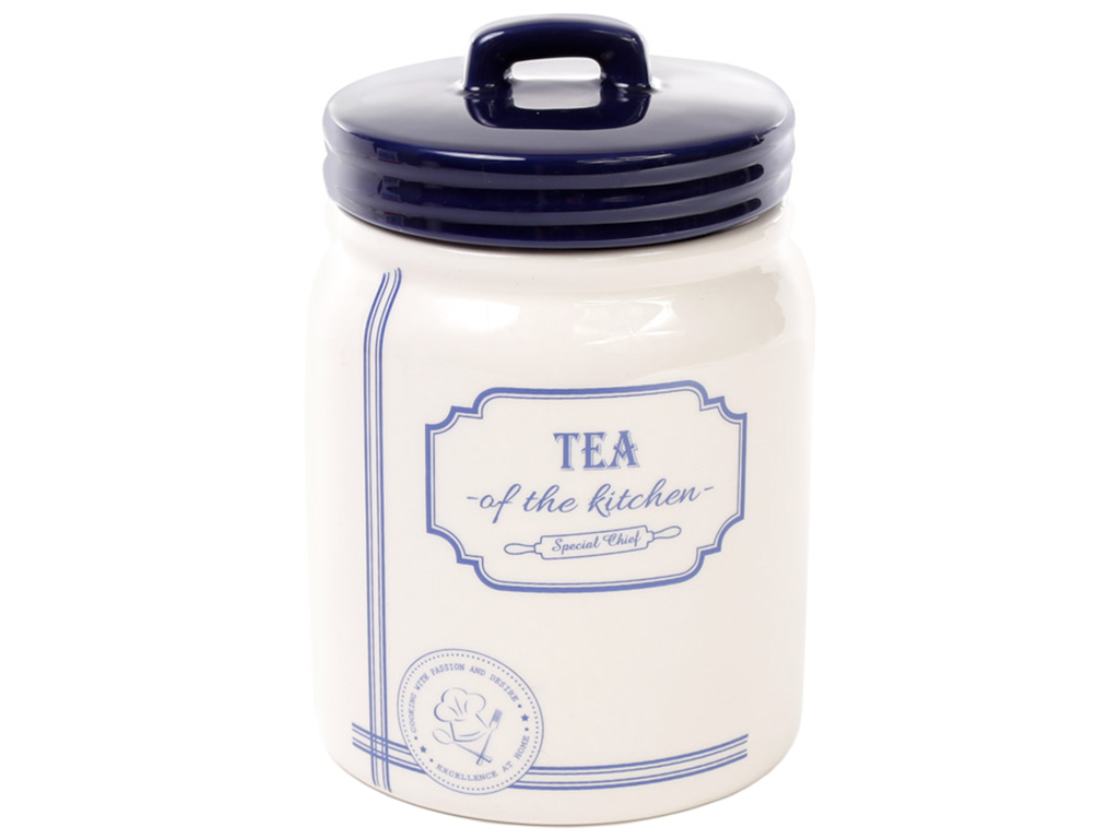 Банка керамічна Tea для сипучих продуктів синя Red&Blue, 900мл