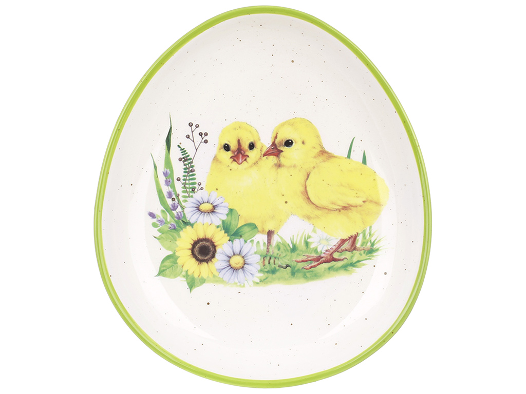 Блюдо керамічне у формі яйця Happy Easter, 20,5x18,2x3см