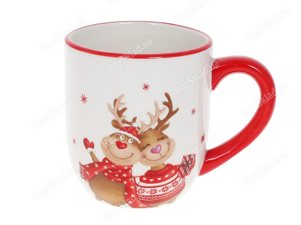 Кружка керамическая Bonadi "Новогодние Олени" 550 мл