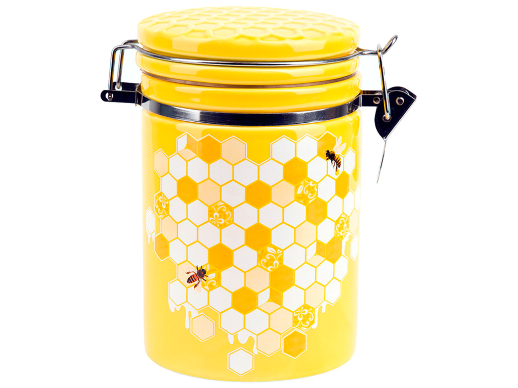 Банка керамическая с крышкой Honey, 650мл