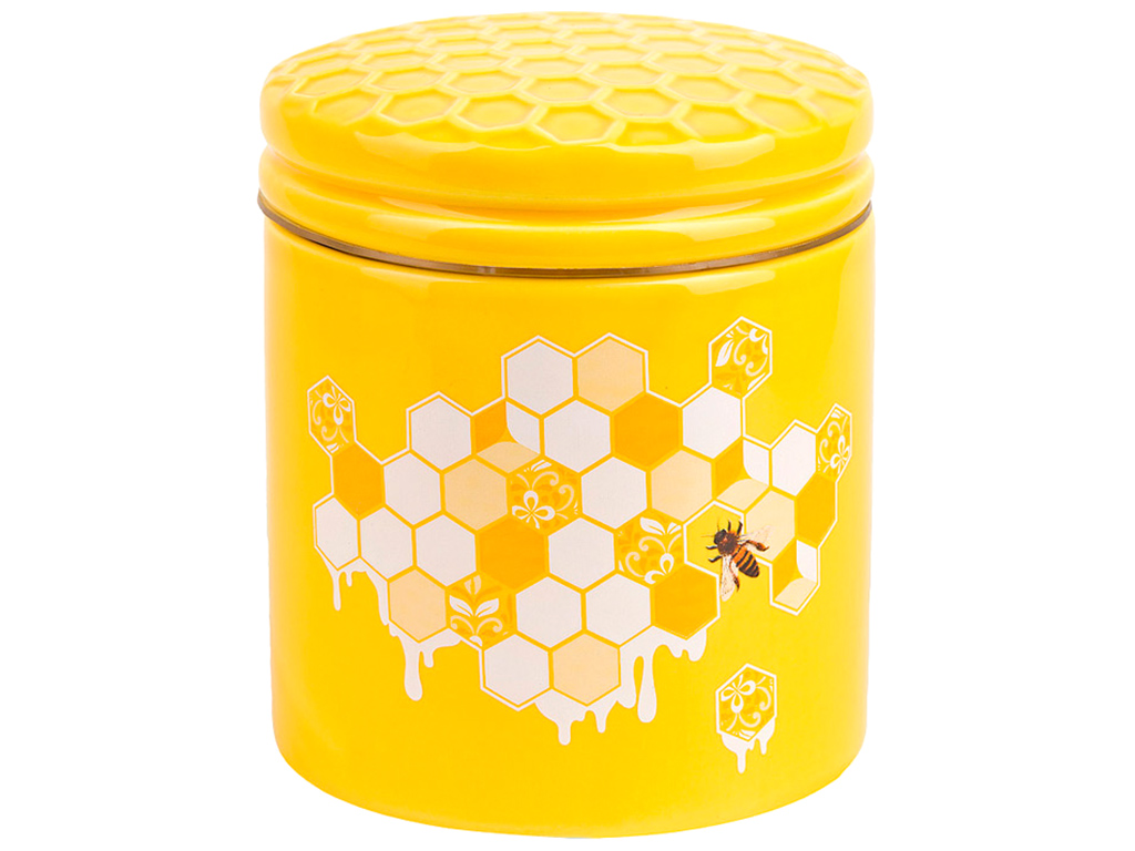 Банка керамическая, 480мл, с крышкой Honey