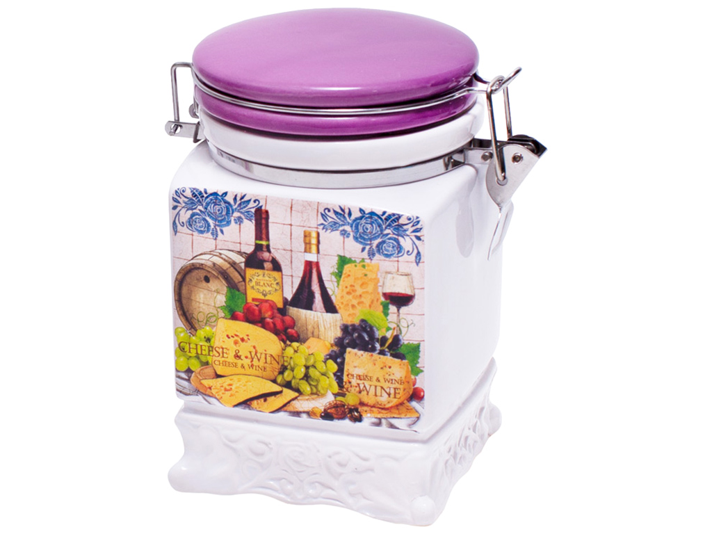 Банка керамічна на затяжці Cheese&Wine, 840мл