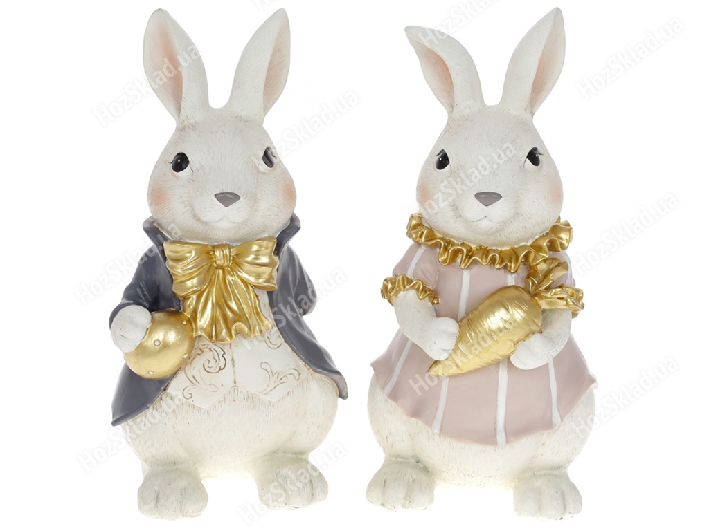 Декоративная статуэтка Кролик и Крольчиха, 25см, 2 дизайна