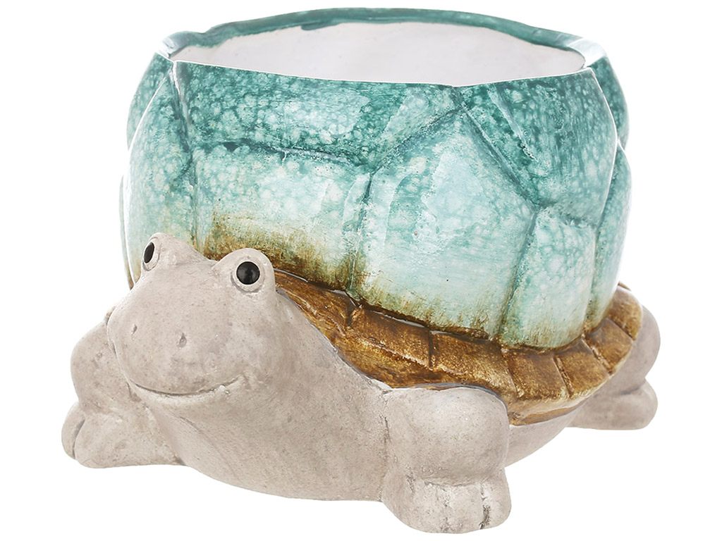 Декоративная ваза - кашпо Черепаха, 18x11,5x9,5см