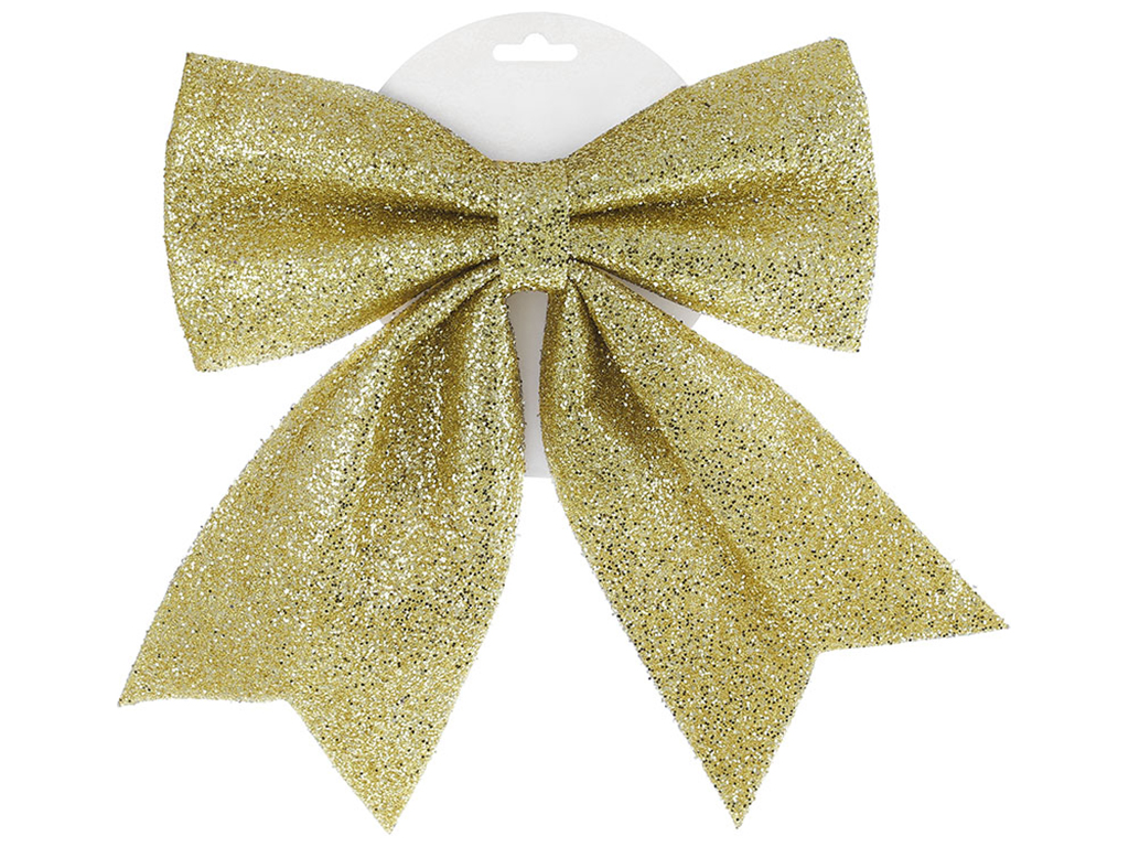 Блестящий бант, 24х29см, цвет - золото