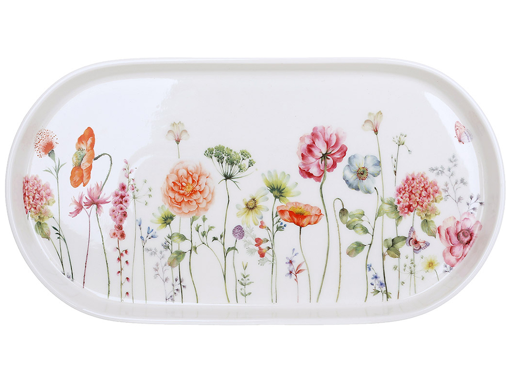 Блюдо фарфоровое Flower Garden, 30,5х16х2,5см