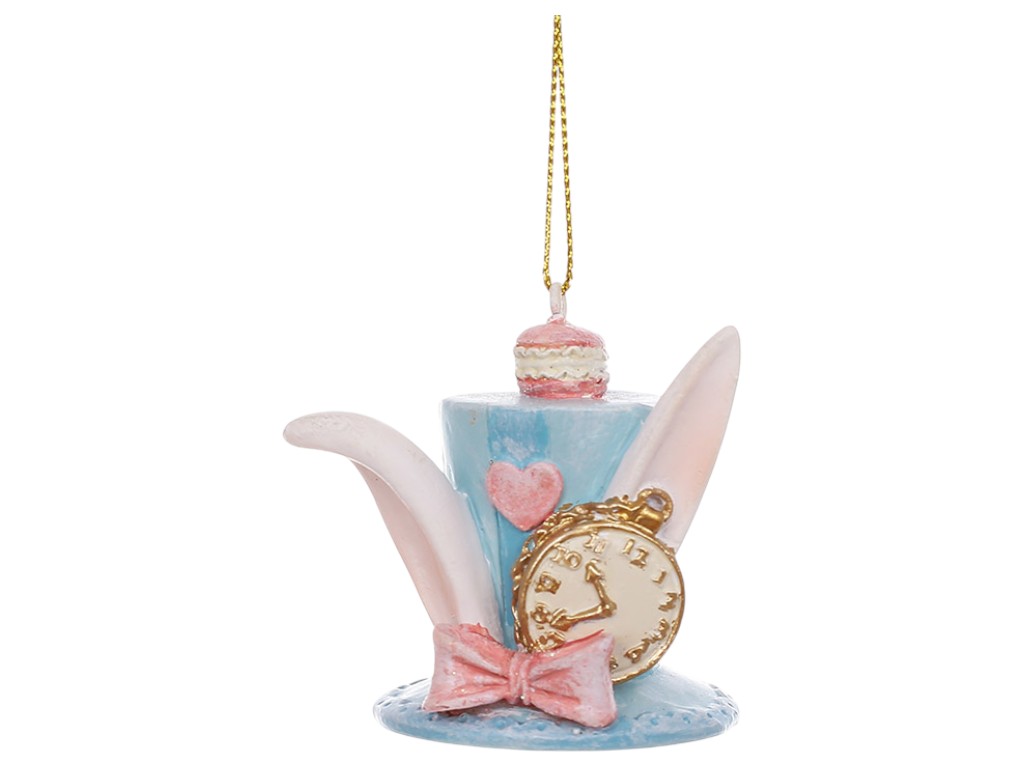 Фигурка-подвеска Шляпа цилиндр Alice, полистоун, 6,5х5х5,5см