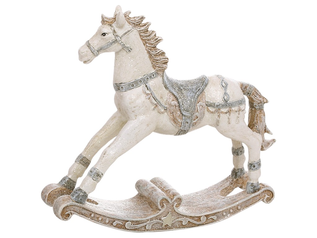 Фігура декоративна Конячка-гойдалка, полістоун, 16,5×4×14,5см