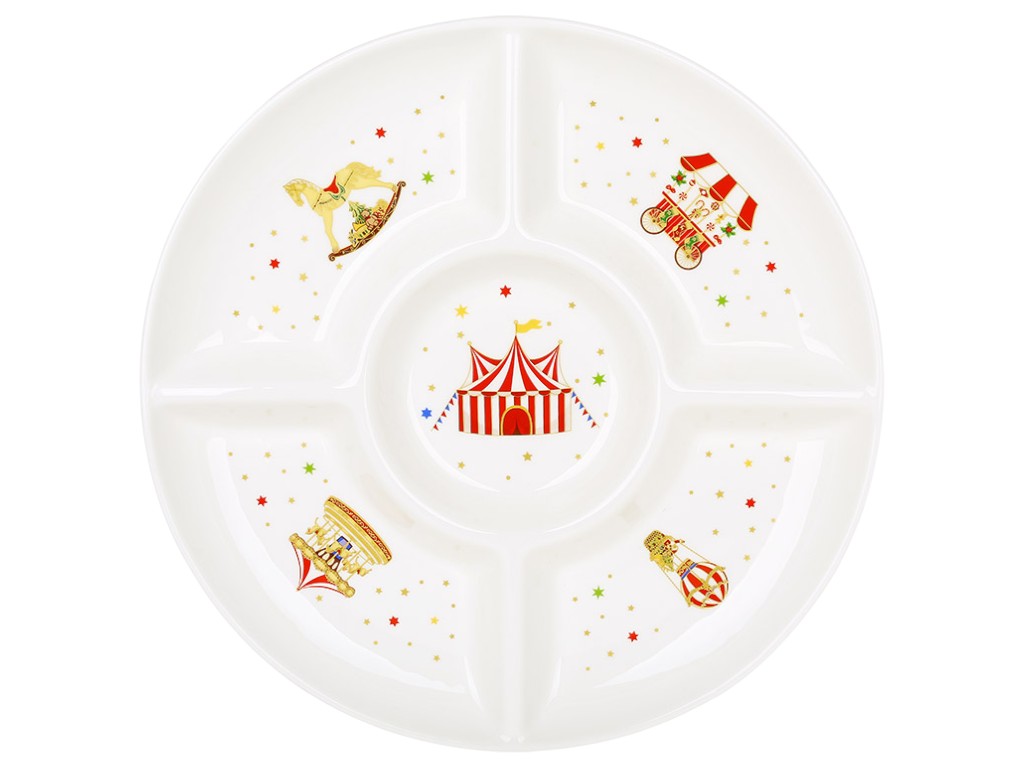 Менажница Зимняя Сказка, фарфор, 30×3см