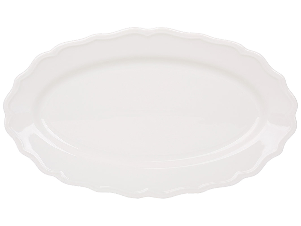 Блюдо овальне порцелянове Pure White, 36×21см