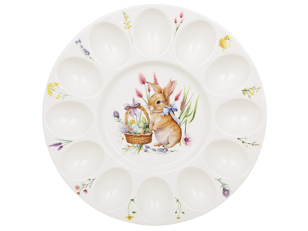 Блюдо порцелянове для 12 яєць Easter Melody, D27см