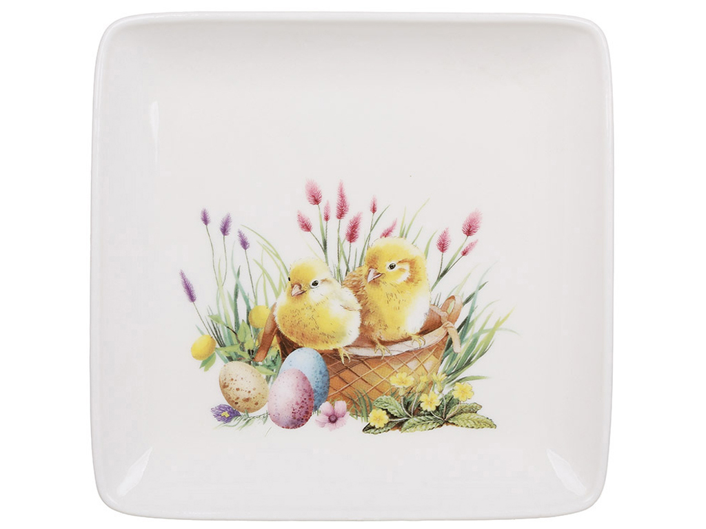 Блюдо фарфорове Easter Melody 15×15×1,5см