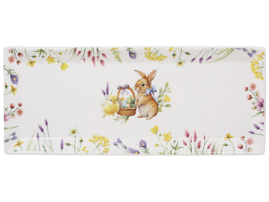 Блюдо фарфоровое Easter Melody, 35×14,5×2см
