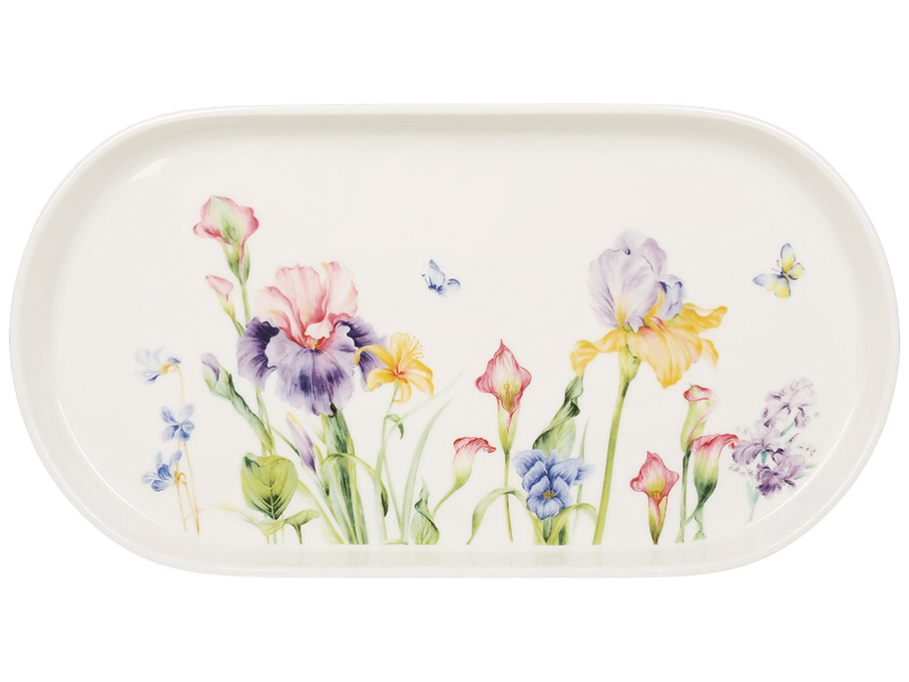 Блюдо овальное фарфоровое Iris, 30×16см