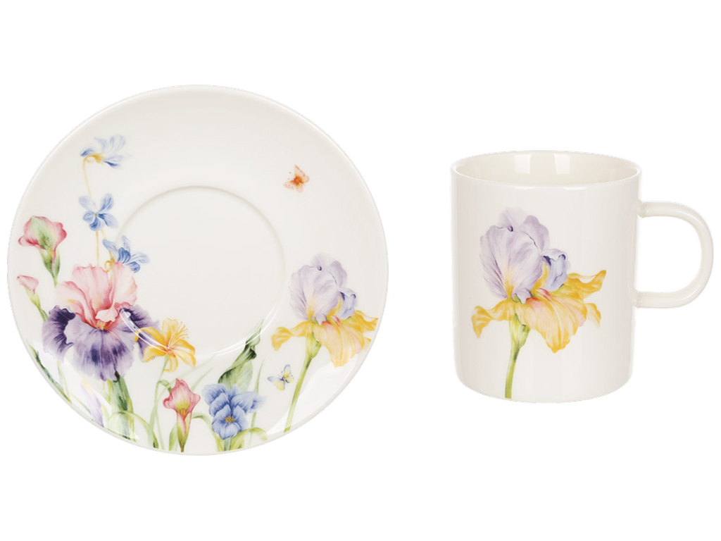 Набор кофейный Iris, чашка с блюдцем, 220мл