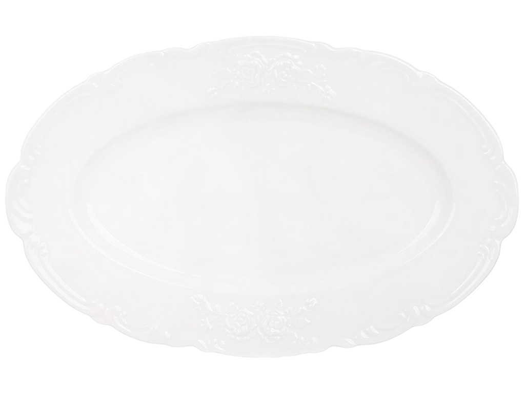 Блюдо Chateau Blanc Collection фарфоровое овальное белое 33×21×2.5 см