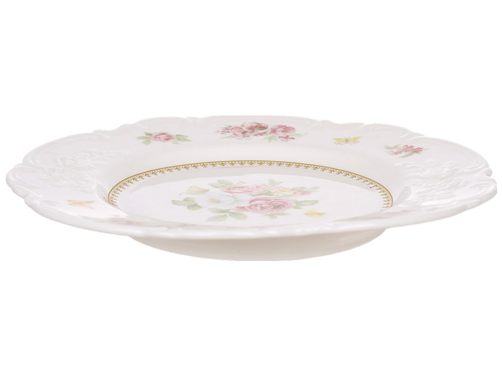 Тарелка фарфоровая Chateau Roses Collection разноцветная 20×2.3 см