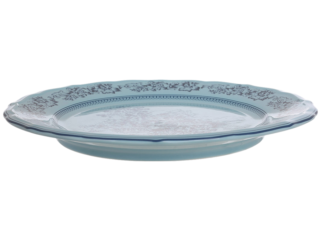 Тарелка фарфоровая Heritage Toile Collection, французская бирюза, 22×2.5 см