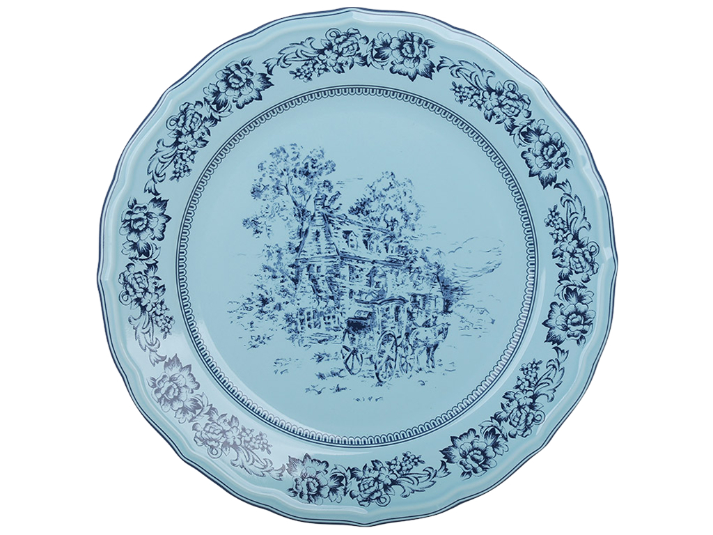 Тарелка Heritage Toile Collection фарфоровая французская бирюза 27×2.5 см