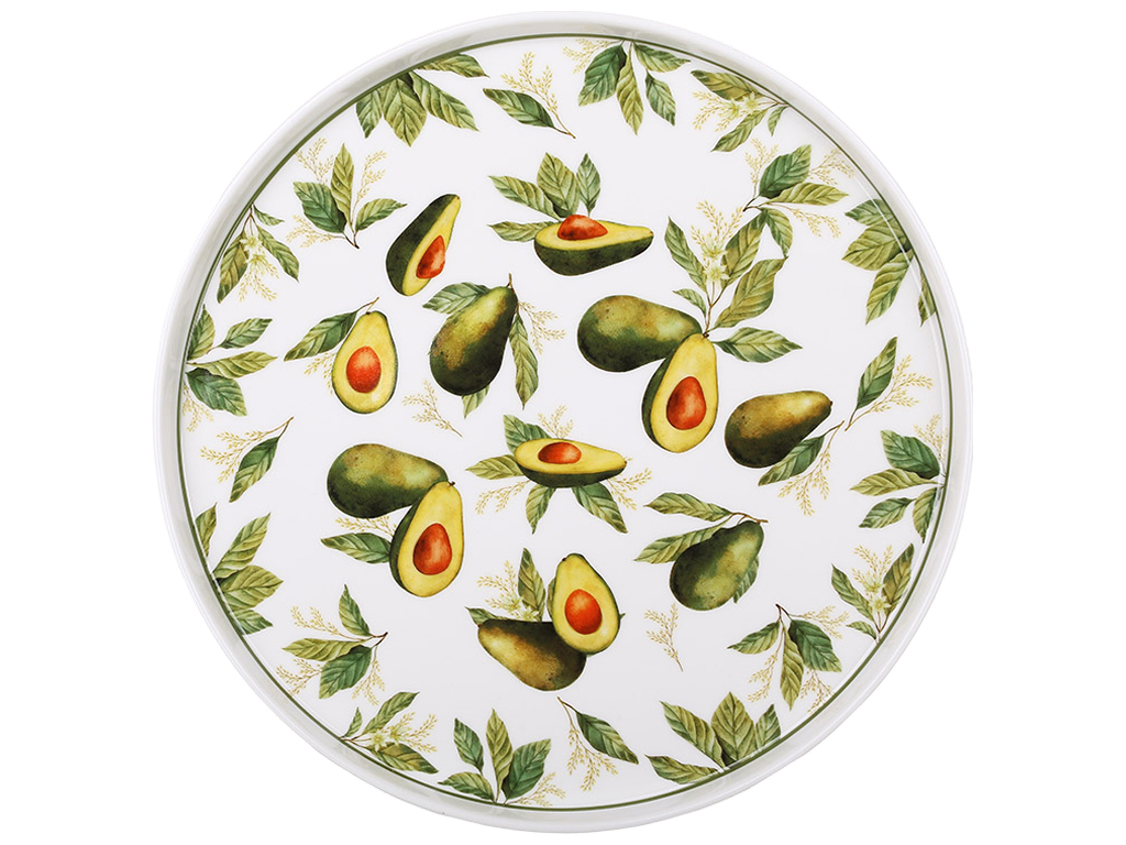 Тарелка Avocado Garden фарфоровая разноцветная 25×2 см