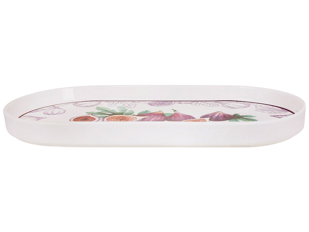Тарілка Fig Velvet, порцелянова, овальна, різнокольорова, 30×16×2,3 см