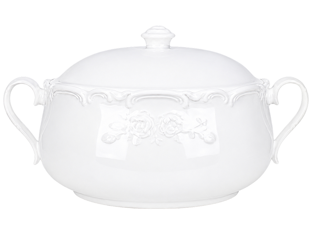 Супница фарфоровая Chateau Blanc Collection, с крышкой и ручками, 4,25 л, 37×20,5×21 см