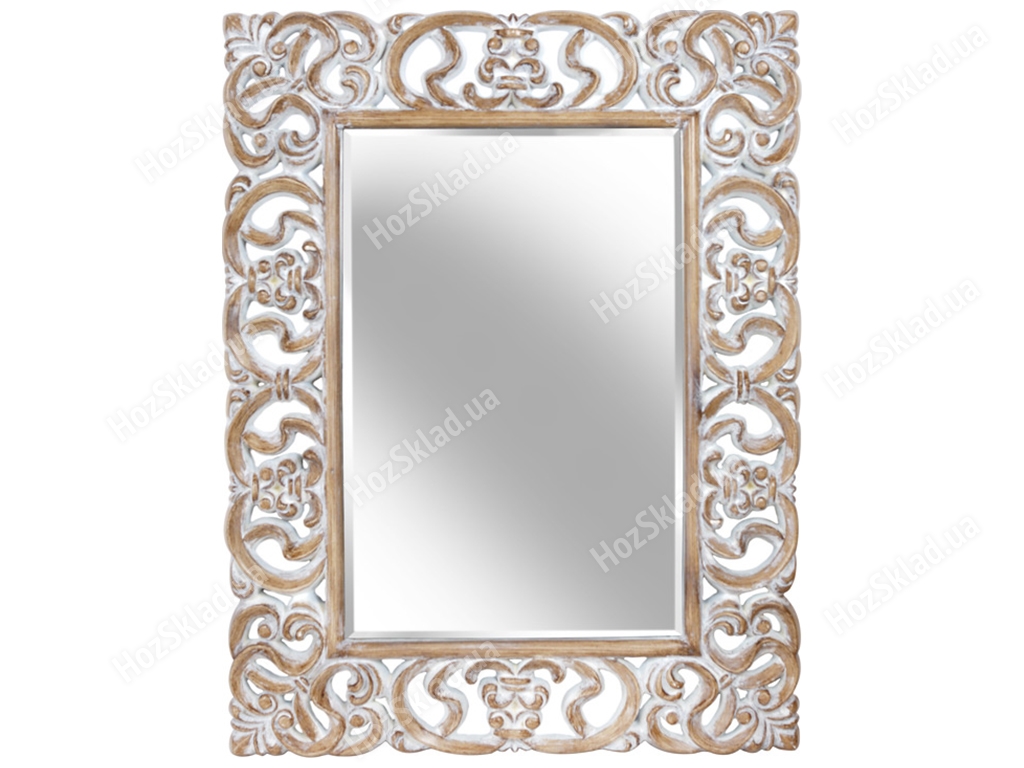 Зеркало настенное Рим, 90см, цвет - состаренный белый