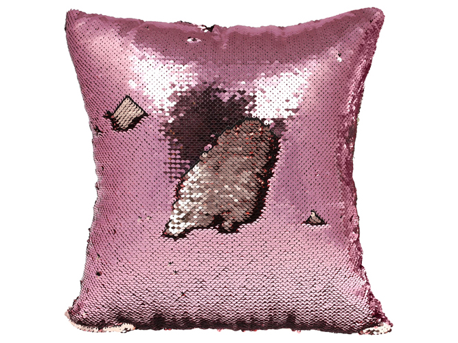 Наперник для подушки, 40см, с пайетками, цвет - розовый
