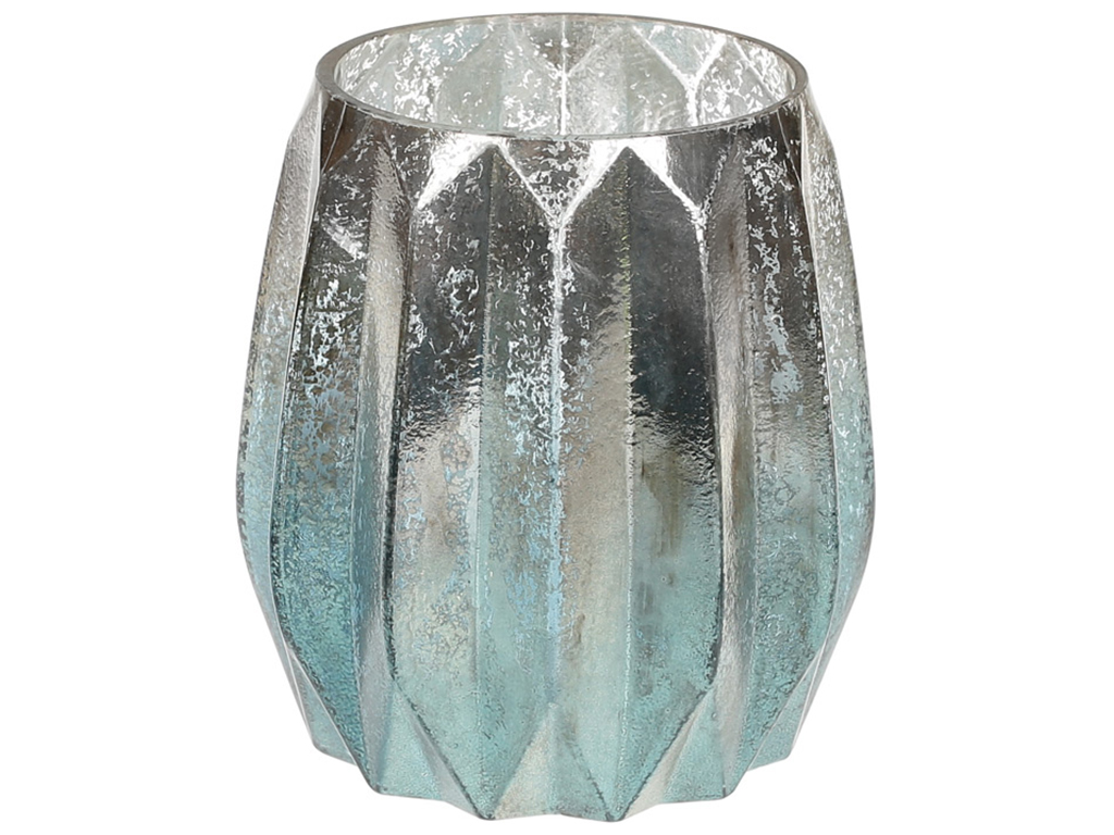 Подсвечник, 13см, цвет - голубое серебро