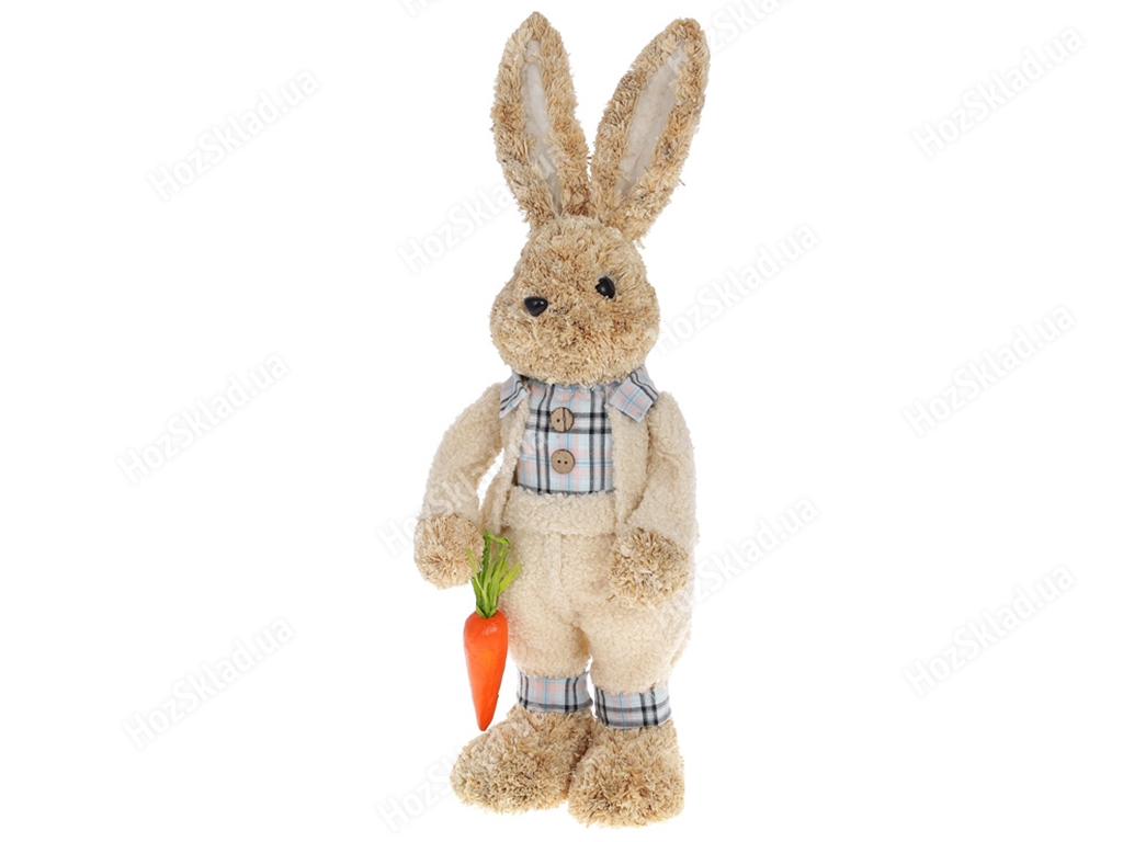 Декоративна великодня фігура Кролик з кошиком, 40см