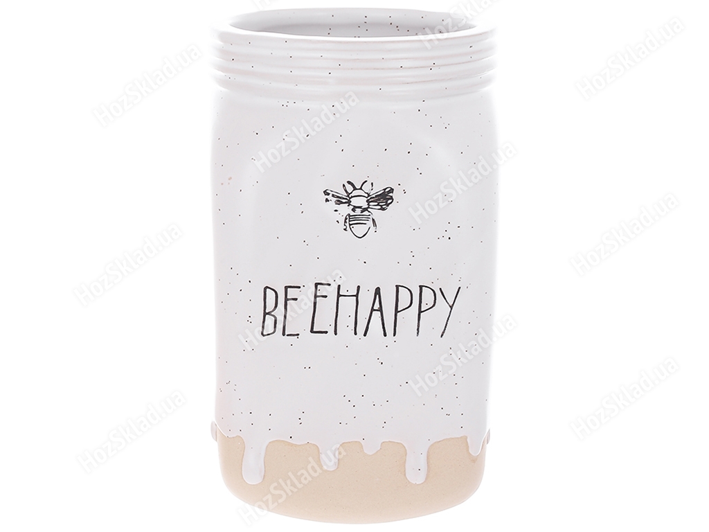 Кашпо в форме банки, 16,5см