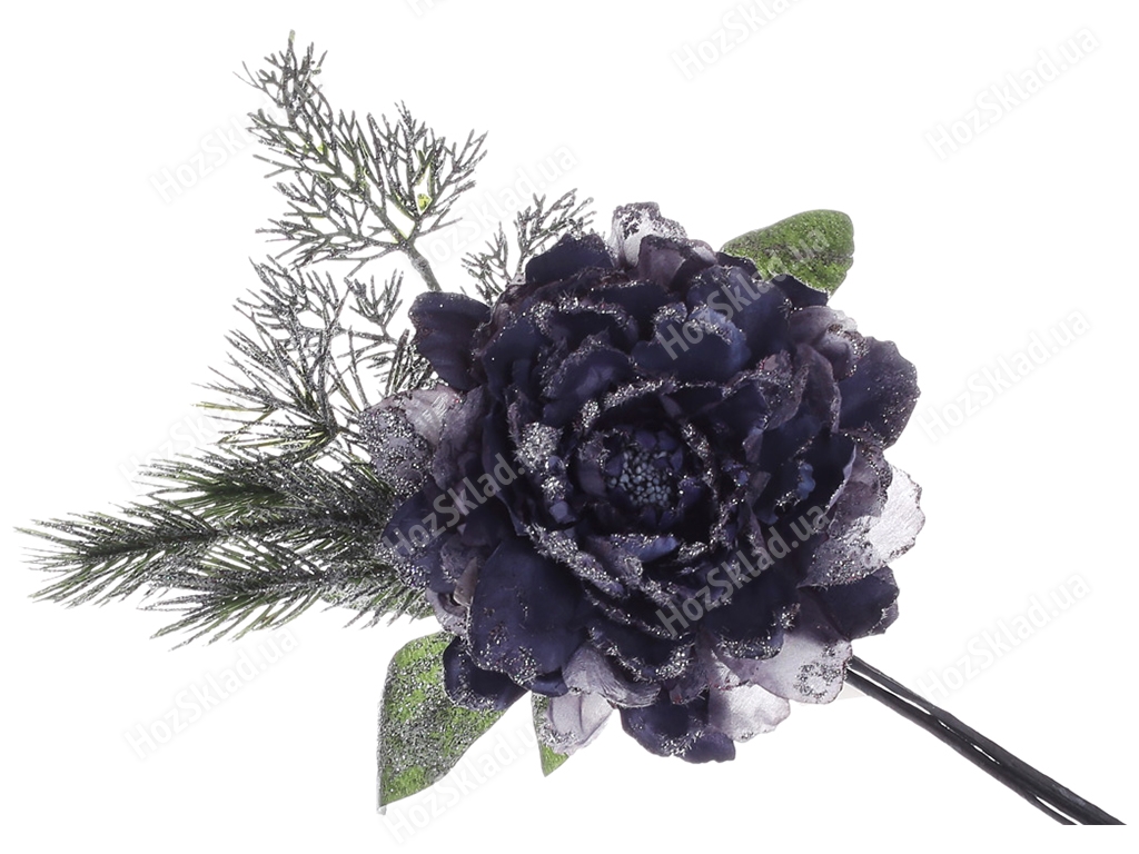 Декоративный искусственный цветок с декором, 41см